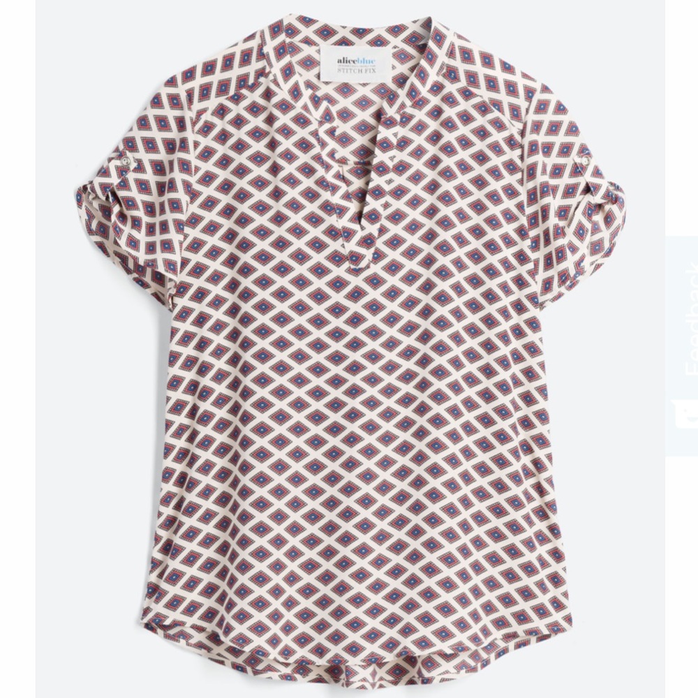 Geraldi Split Neck Blouse